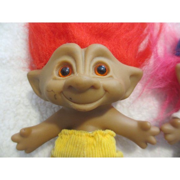 LOT OF 3 PARTIALLY DRESSED TROLL DOLLS BY ACE NOVELTY COMPANY - Picture 3 of 12
